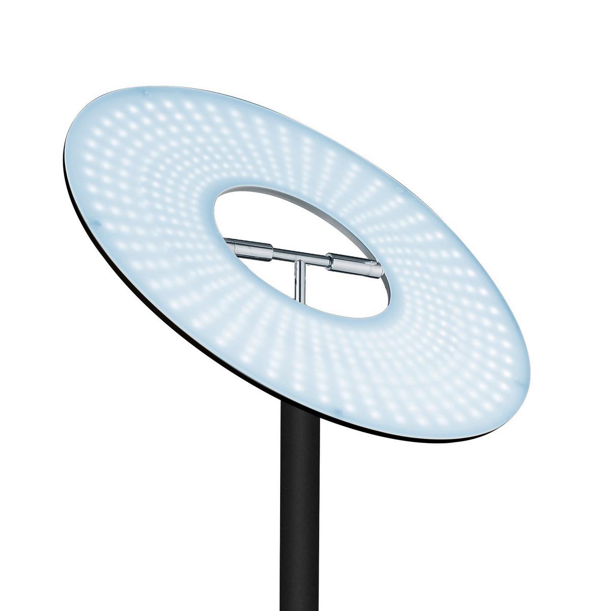 LED-Stehleuchte 60472/1-06 - Schwarz, Design, Metall (45/185cm) - Hell