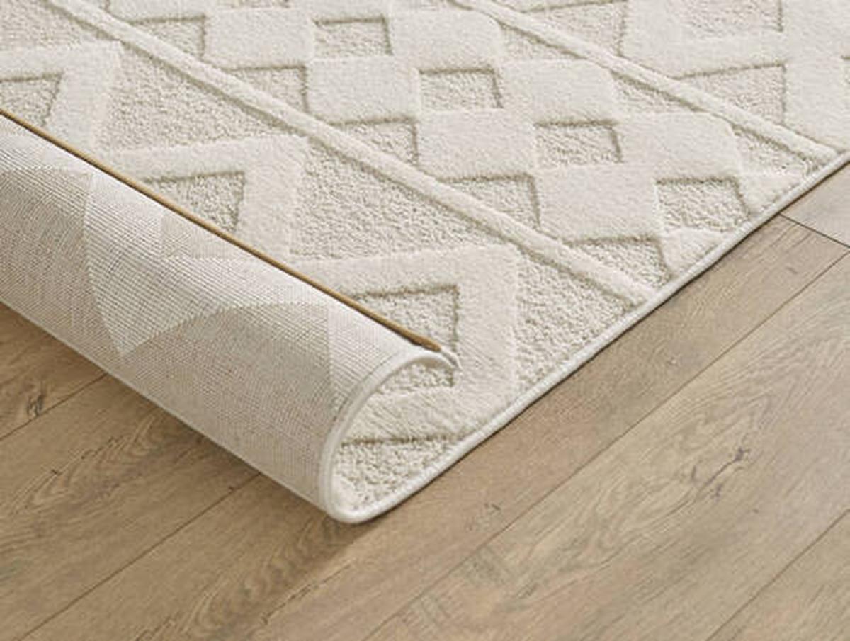 Webteppich Elio - Beige/Creme, KONVENTIONELL, Textil (120/170cm)
