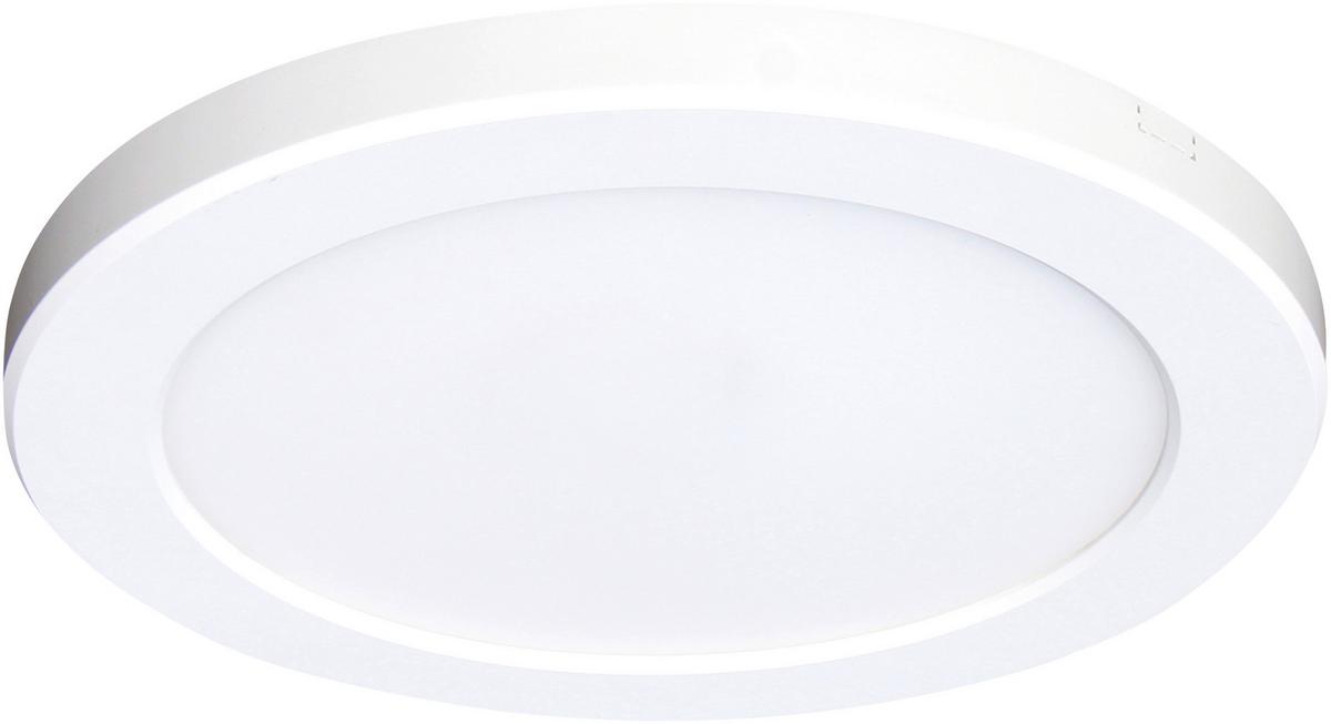 Led-deckenleuchte Dina Ø 30 Cm M. Fixierbaren Farben - Weiß, MODERN, Kunststoff (29,8/1,8cm) - Luca Bessoni