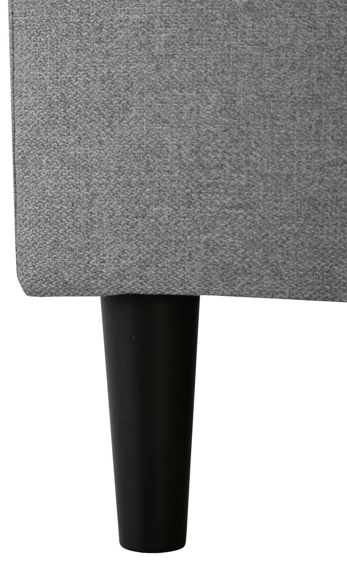 Ecksofa Tweety - Schwarz/Grau, Basics, Textil (192/138cm) - P & B