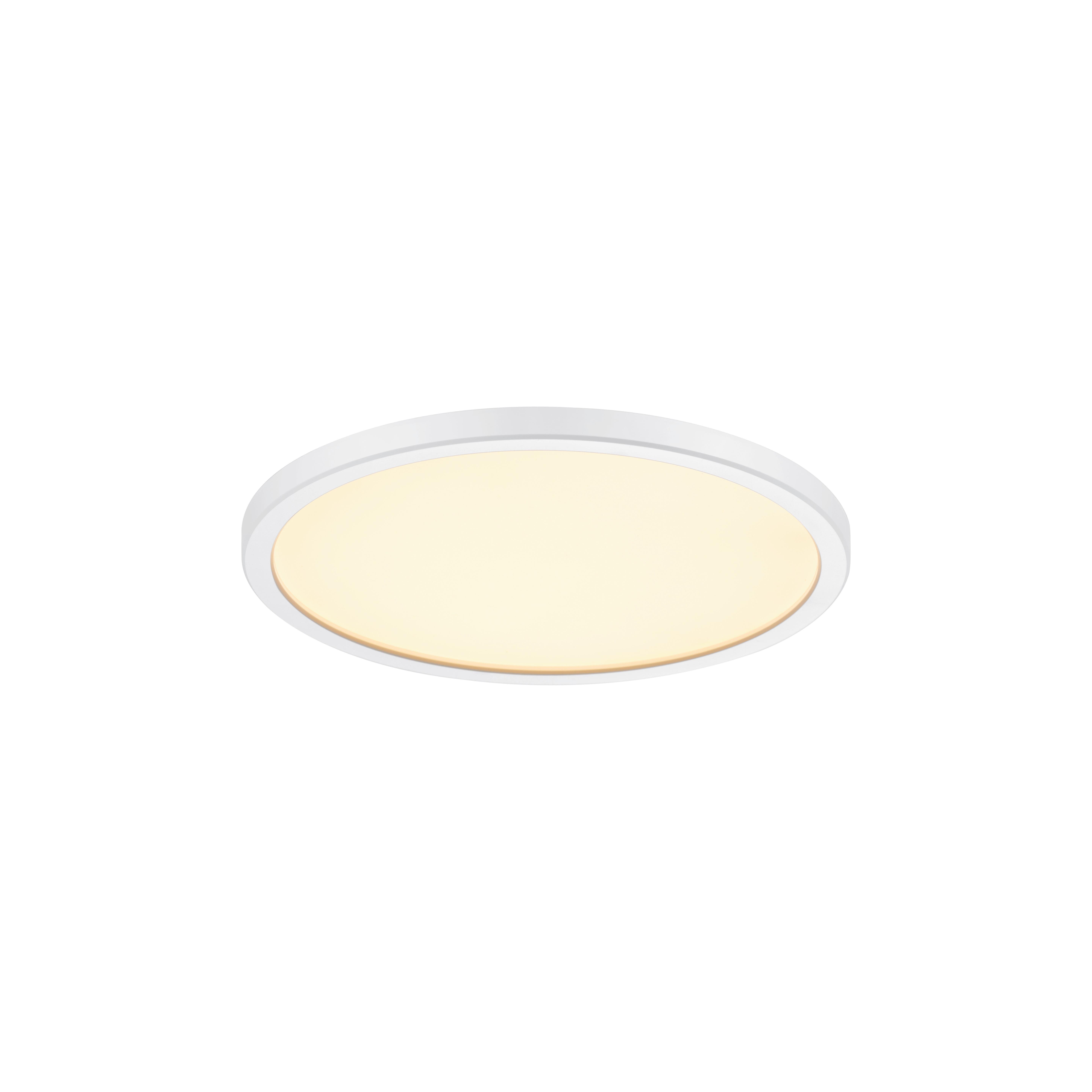 Deckenleuchte Oja Weiß D: 24,4 cm - Weiß, KONVENTIONELL, Kunststoff (24,4/2,3cm) - Nordlux