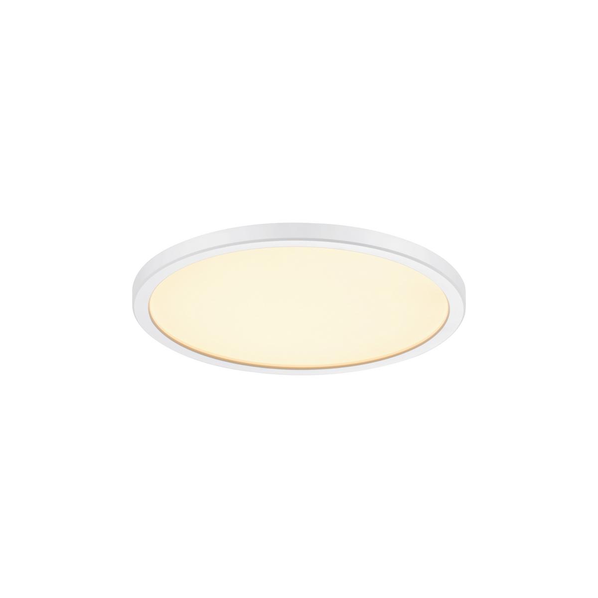 Deckenleuchte Oja Weiß D: 24,4 cm - Weiß, KONVENTIONELL, Kunststoff (24,4/2,3cm) - Nordlux