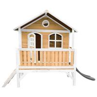 Spielhaus A030.040.81 - Rot/Braun, KONVENTIONELL, Holz/Kunststoff (349/233/212cm) - Ambia Garden