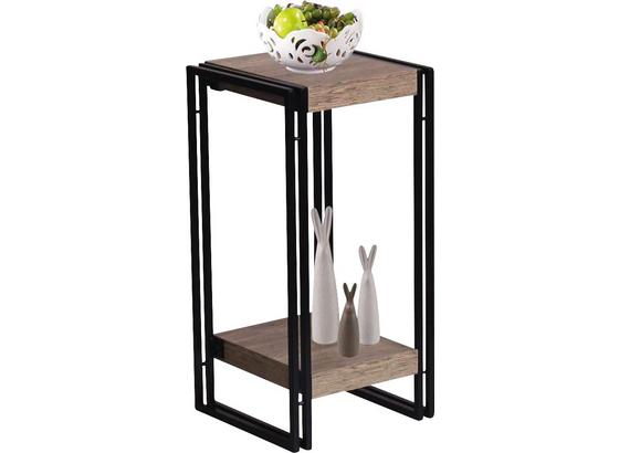 Stojan Na Kvetiny Scott 4 - farby dubu/čierna, Moderný, kov/kompozitné drevo (30/55/30cm) - Ombra Stojan Na Kvetiny Scott 4 - farby dubu/čierna, Moderný, kov/kompozitné drevo (30/55/30cm) - Ombra