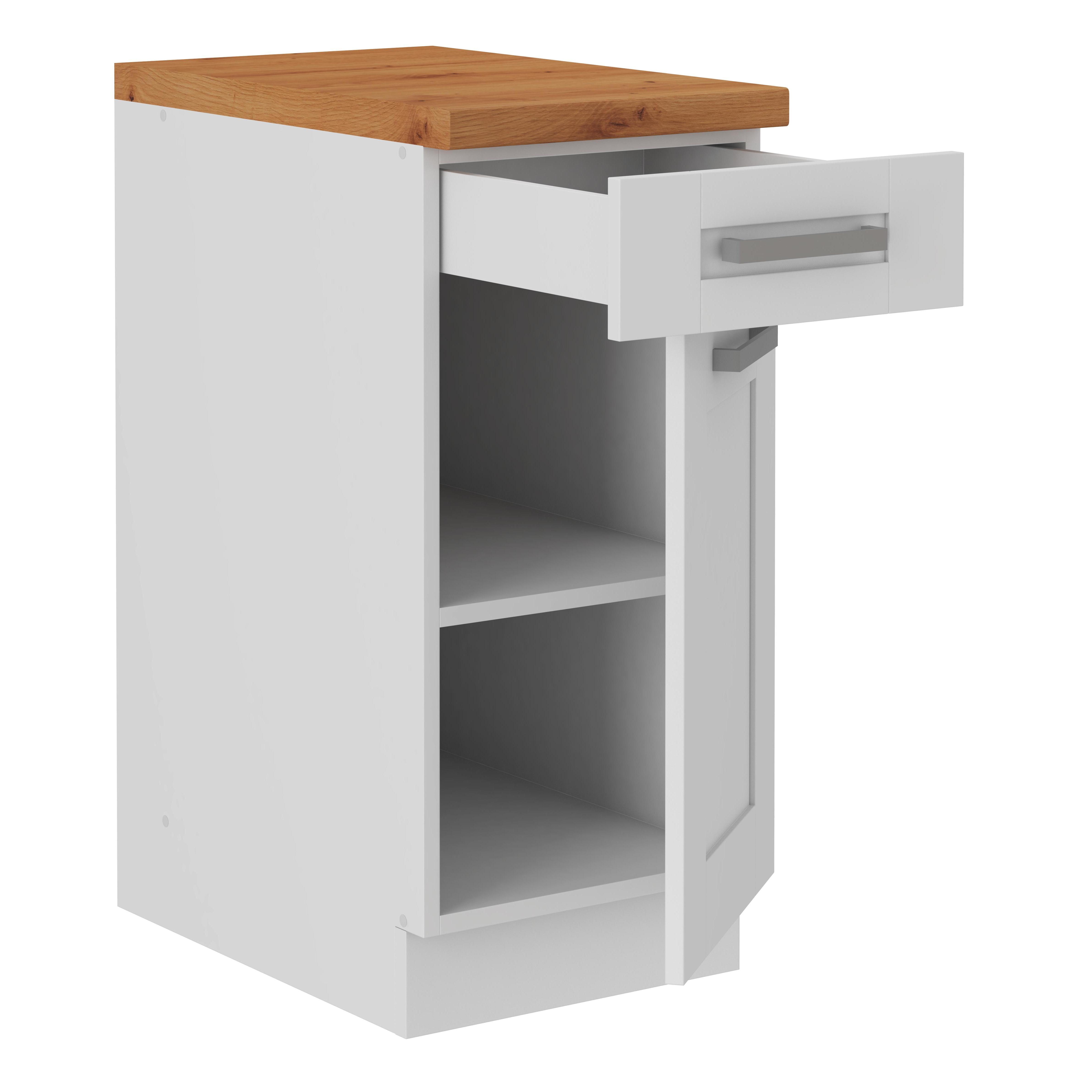 Weißen Küchenunterschrank in Kassettenoptik kaufen