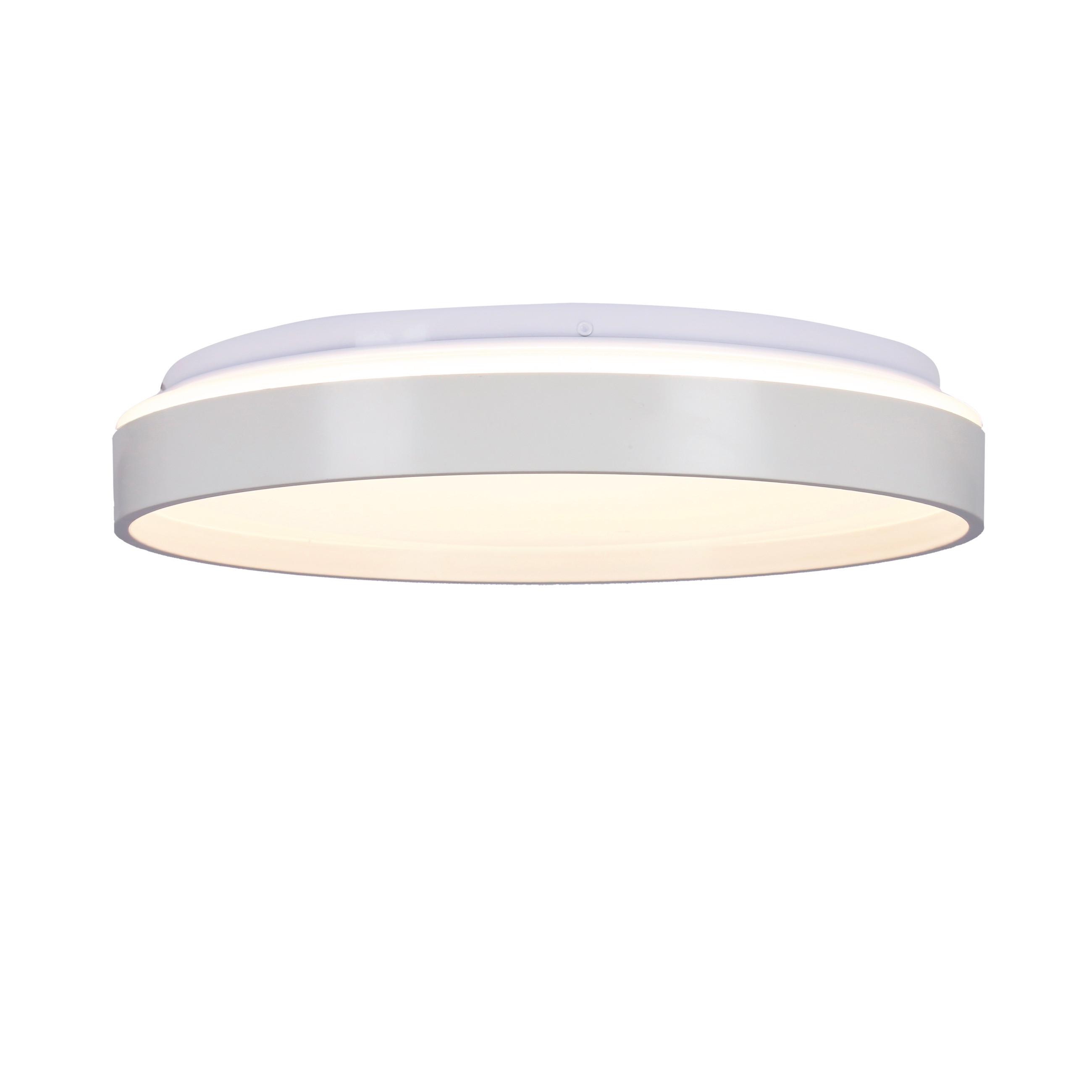 LED-Deckenleuchte 13-11282 Texas - Weiß, KONVENTIONELL, Kunststoff/Metall (34/34/6cm)