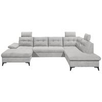 Sedacia súprava DURBAN U, pravá, tmavosivá - čierna/tmavosivá, Konventionell, textil/plast (170/324/218cm) - MID.YOU