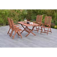 Gartengarnitur 5-tlg Cordoba Aus Holz - Naturfarben, MODERN, Holz - Gardenson