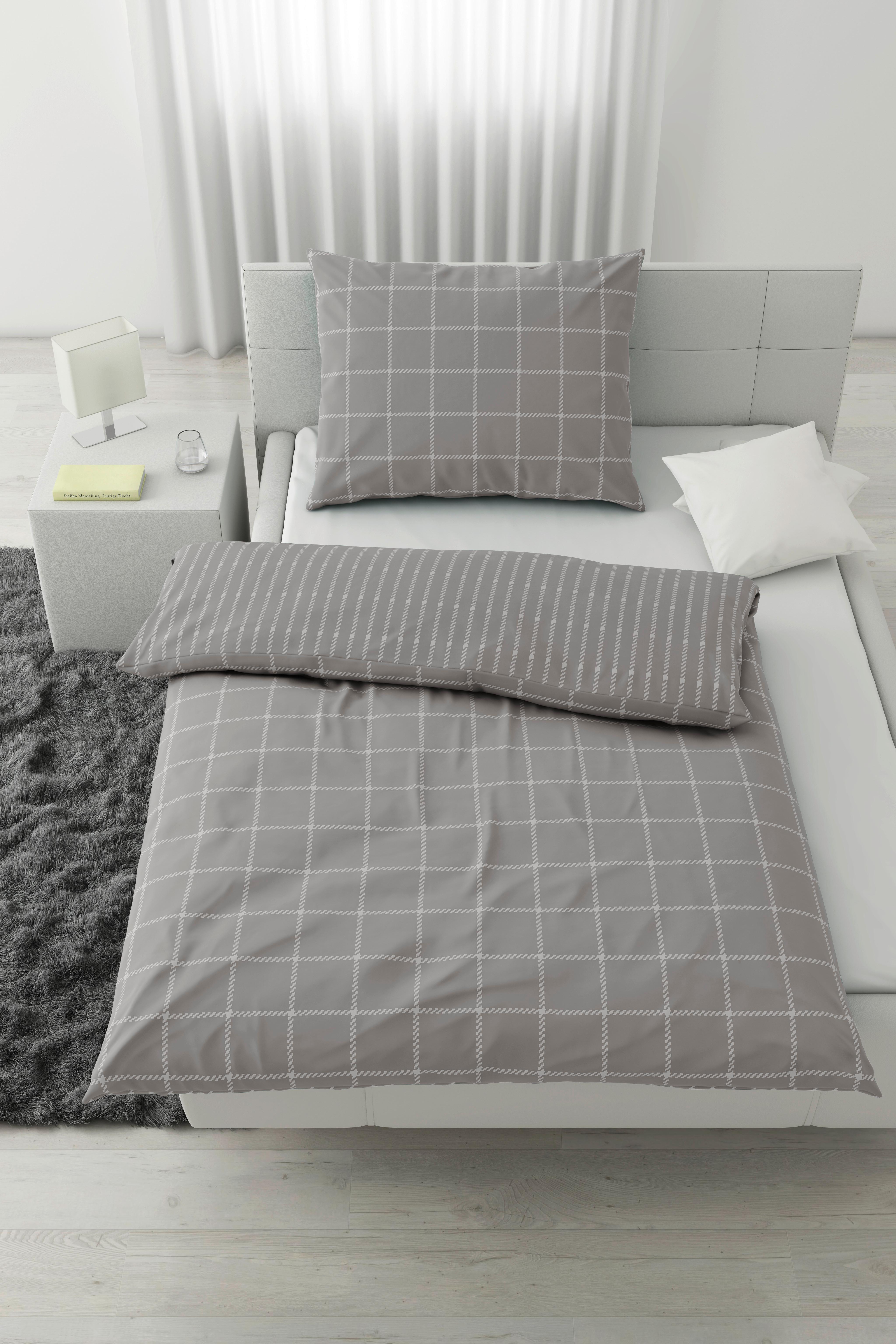 POVLEČENÍ KARO ALLOVER - světle šedá, Konvenční, textil (140/200cm) - Mömax
