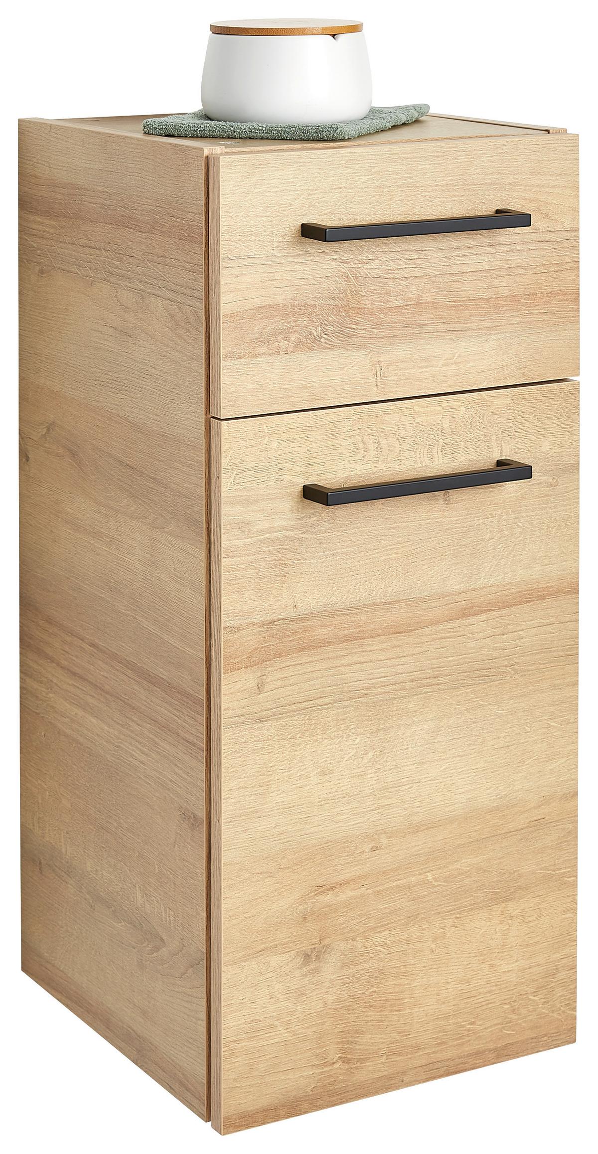 SPODNÍ SKŘÍŇKA BAVELLI -EXKLUSIV- - barvy dubu/černá, Moderní, kov/kompozitní dřevo (30/70/32,5cm) - Pelipal