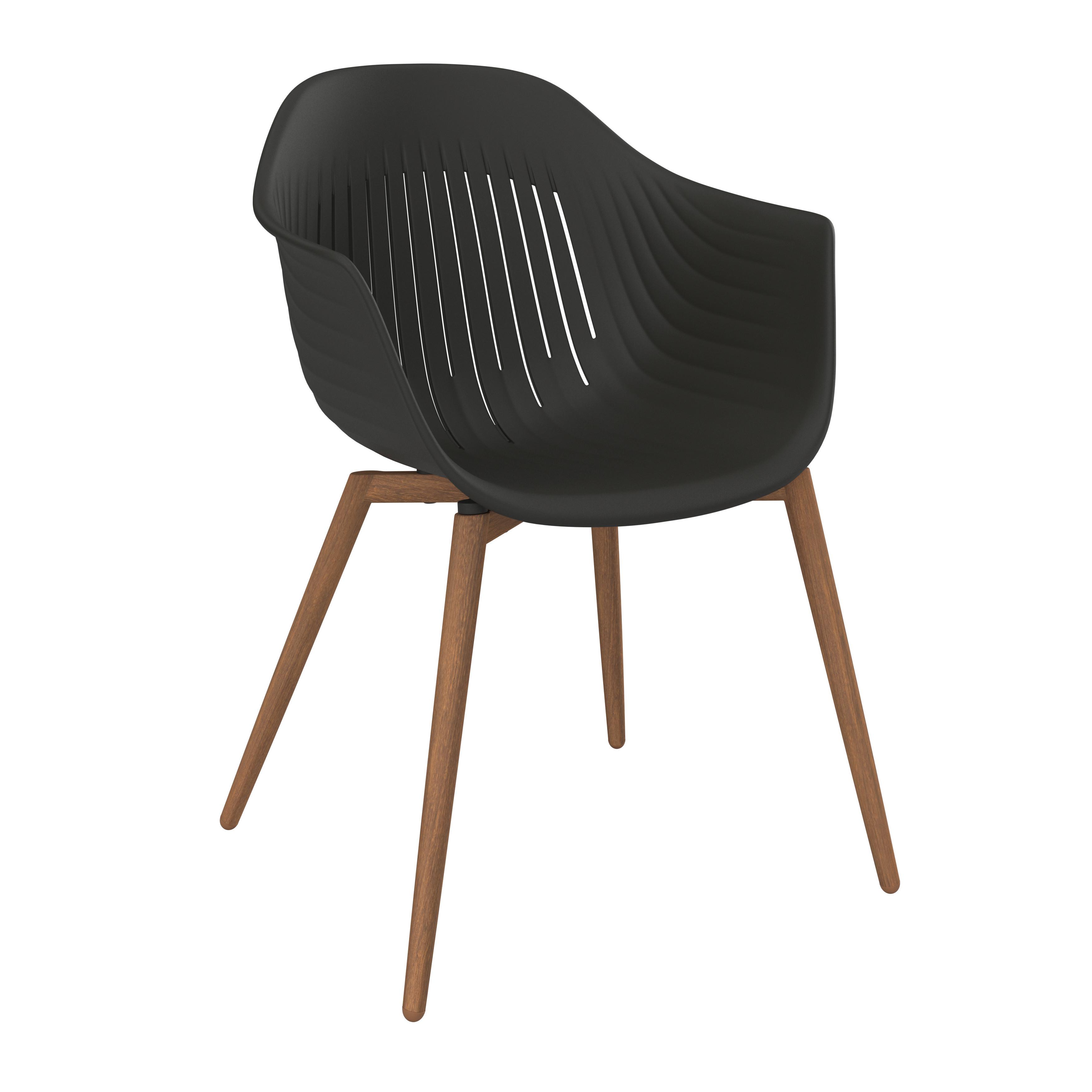 ZAHRADNÍ ŽIDLE BIBO - antracitová/barvy vlašských ořechů, Moderní, kov/plast (57/82/58cm) - Mömax