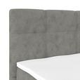 Polsterbett mit Matratze 200x200 London Grau - Schwarz/Grau, MODERN, Holzwerkstoff/Textil (200/200cm) - Luca Bessoni