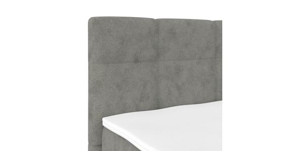 Polsterbett mit Matratze 200x200 London Grau - Schwarz/Grau, MODERN, Holzwerkstoff/Textil (200/200cm) - Luca Bessoni