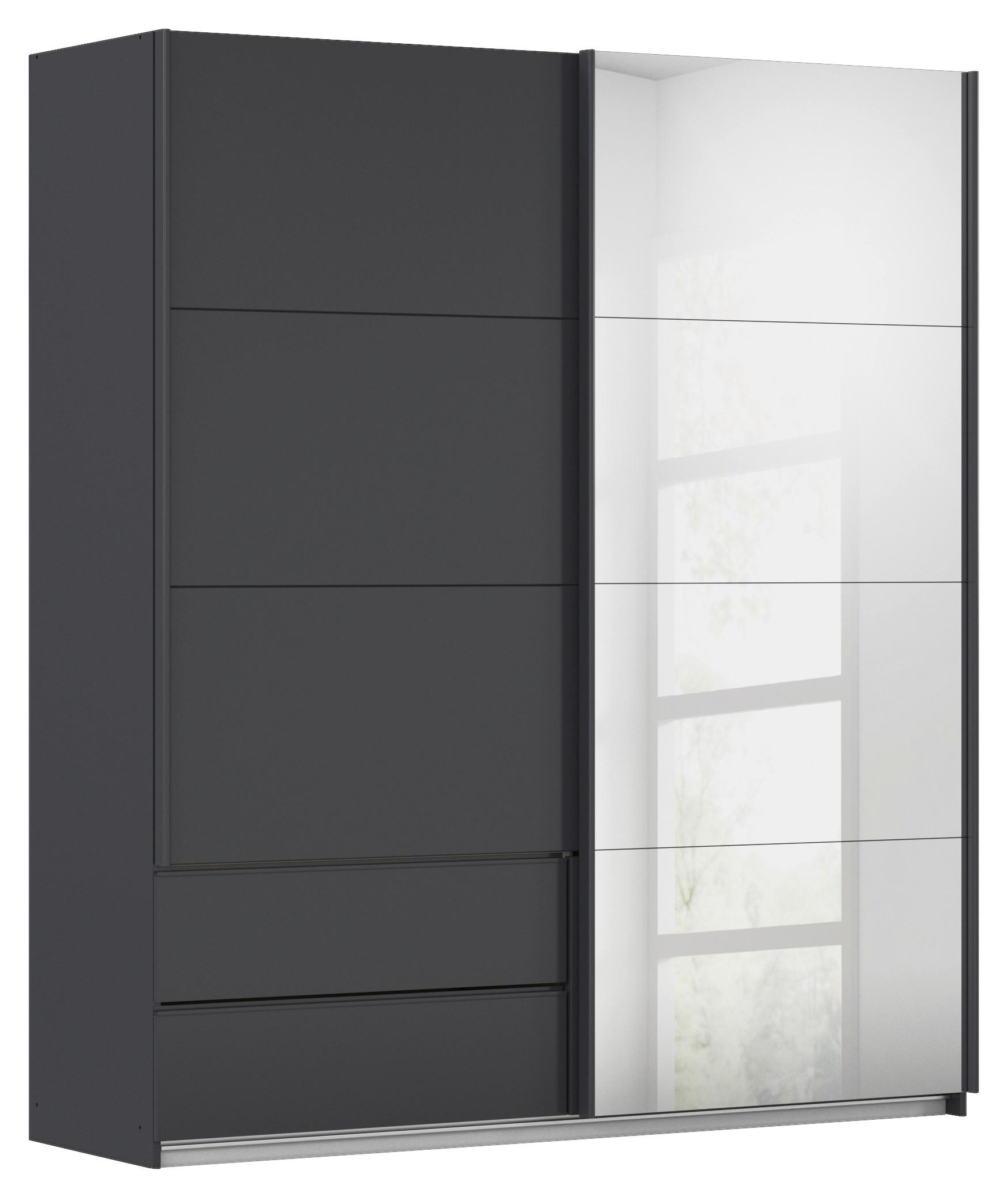Schwebetürenschrank Karpo - Grau, KONVENTIONELL, Holzwerkstoff (181/210/62cm)