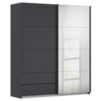 Schwebetürenschrank Karpo - Grau, KONVENTIONELL, Holzwerkstoff (181/210/62cm)
