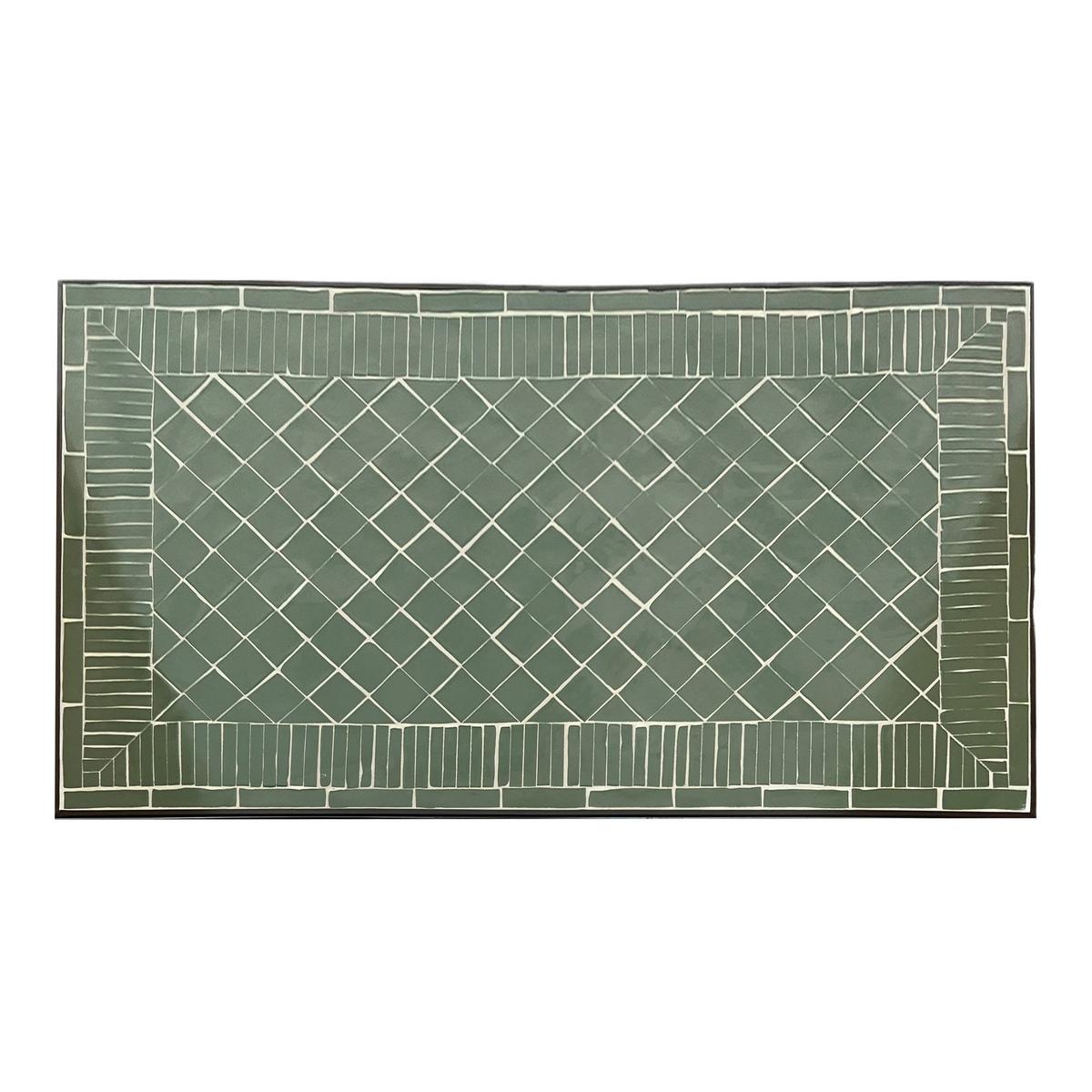 Gartenset Leonie Dk'grün - Dunkelgrün/Schwarz, LIFESTYLE, Keramik/Metall (140/80/75cm) - Ambia Garden