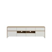 Lowboard Stranda Weiß/Eiche B: 193cm - Eichefarben/Weiß, Design, Holzwerkstoff (193/58/39cm) - MID.YOU