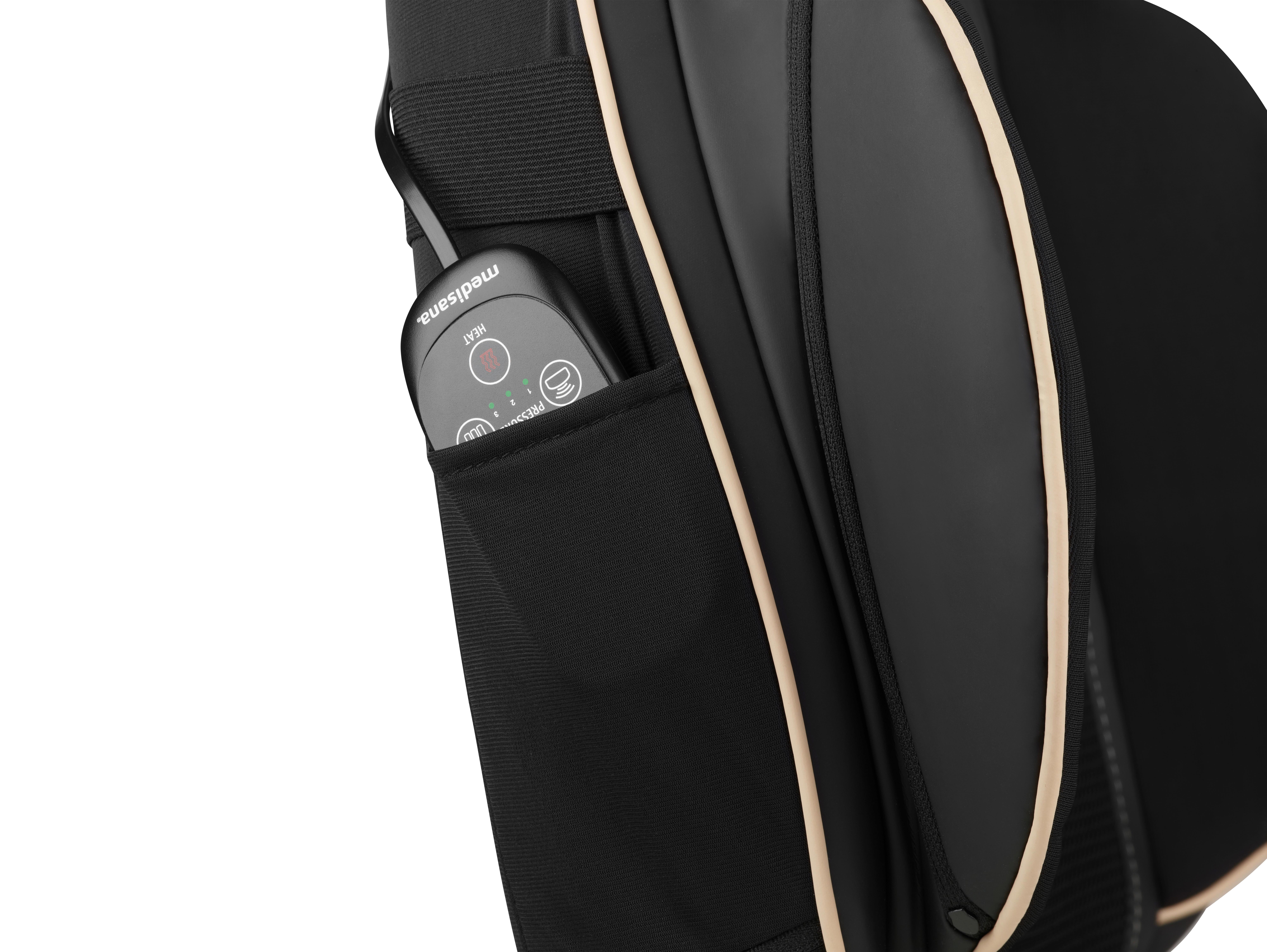 Massage-Sitzauflage Shiatsu Mc 825 Wärmefunktion - Schwarz, Basics, Textil (85,9/50,1/20,1cm) - Medisana