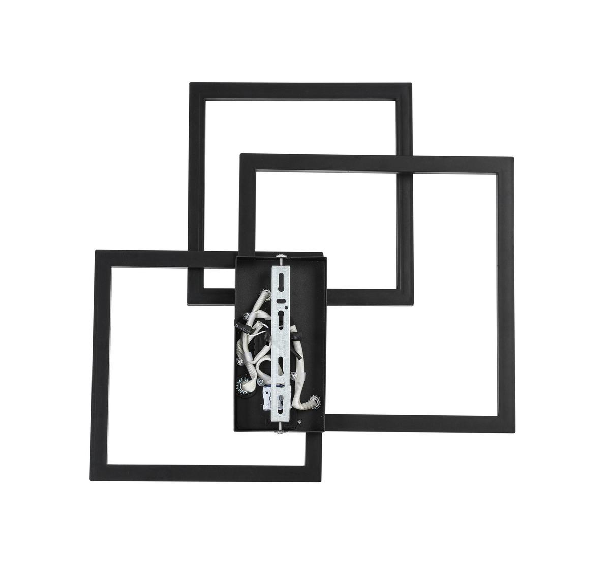 Stropné LED svietidlo Timre TIMRE - čierna, Modern, kov/plast (45,3/43,5/7,3cm) - Mömax