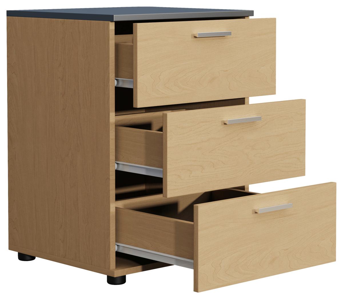 Nachtkästchentestalo Anthrazit/Eiche Dekor B: 46 cm - Honigeiche/Eichefarben, MODERN, Holzwerkstoff (46/59/42cm) - MID.YOU
