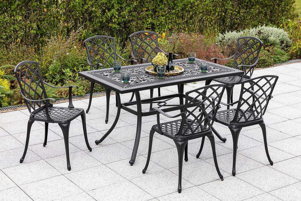 Gartenset Rhodos - Graphitfarben, MODERN, Metall - Gardenson