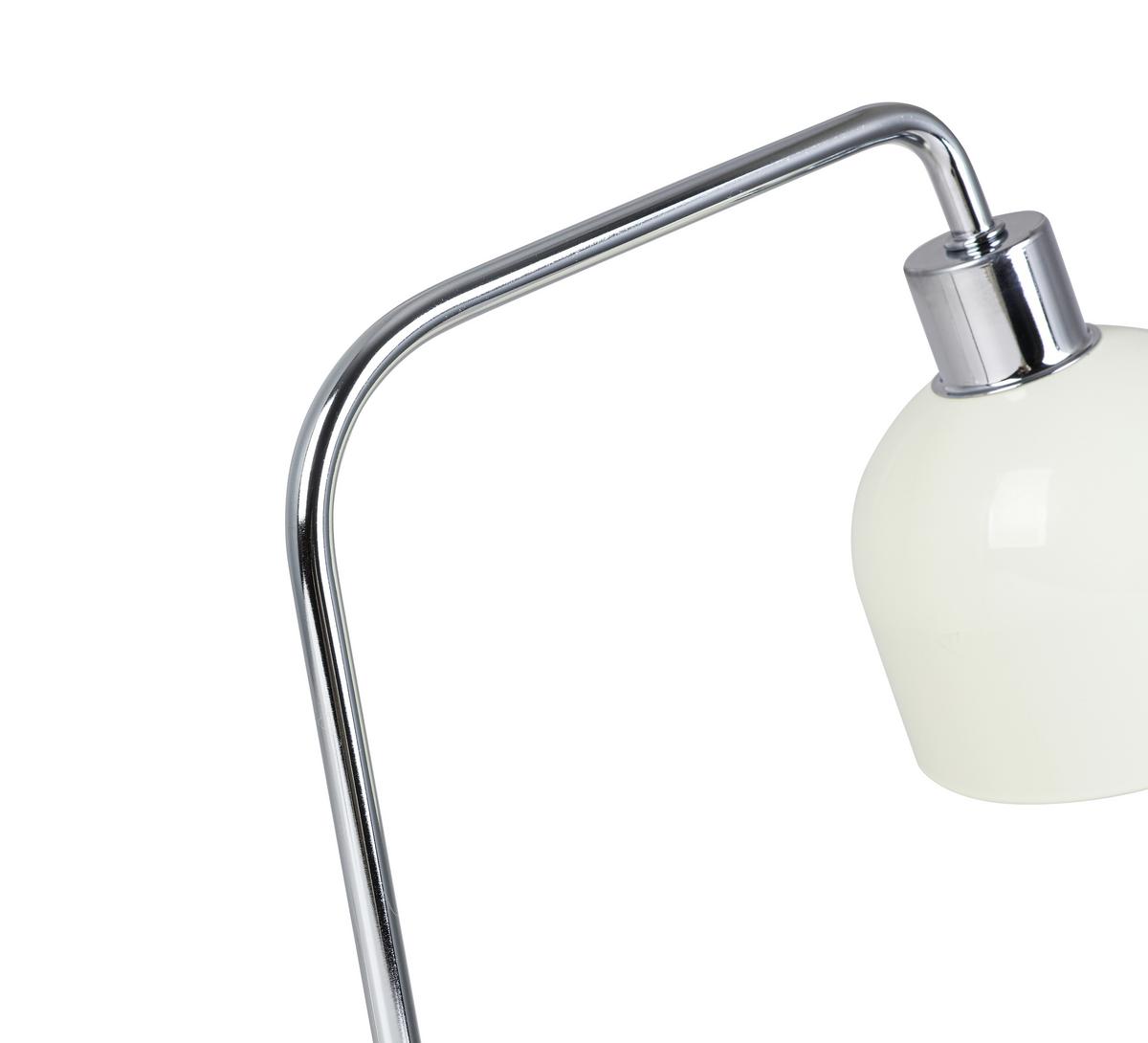 STOLNÁ LAMPA ILKA - biela/chrómová, Modern, kov/plast (27/12/35cm) - Mömax