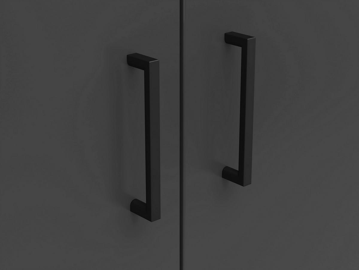 Komoda MULTISTAURAUM š: 80 cm - čierna/grafitová, Modern, kompozitné drevo/plast (80/115/40cm)