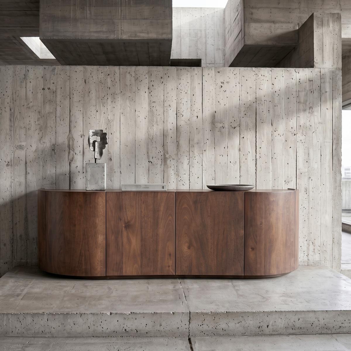 KOMMODE Sense Walnussfarben B: 160cm - Walnussfarben, Design, Holz (160/50/46cm) - Livetastic