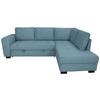 Ecksofa John Hellblau S: 239x178 cm - Schwarz/Hellblau, Trend, Textil (239/178cm)