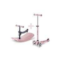Kinderscooter Rosa/grau Mehrere Möglichkeiten - Hellrosa, Basics, Kunststoff/Metall (67/28/45-77cm) - Micro Mobility
