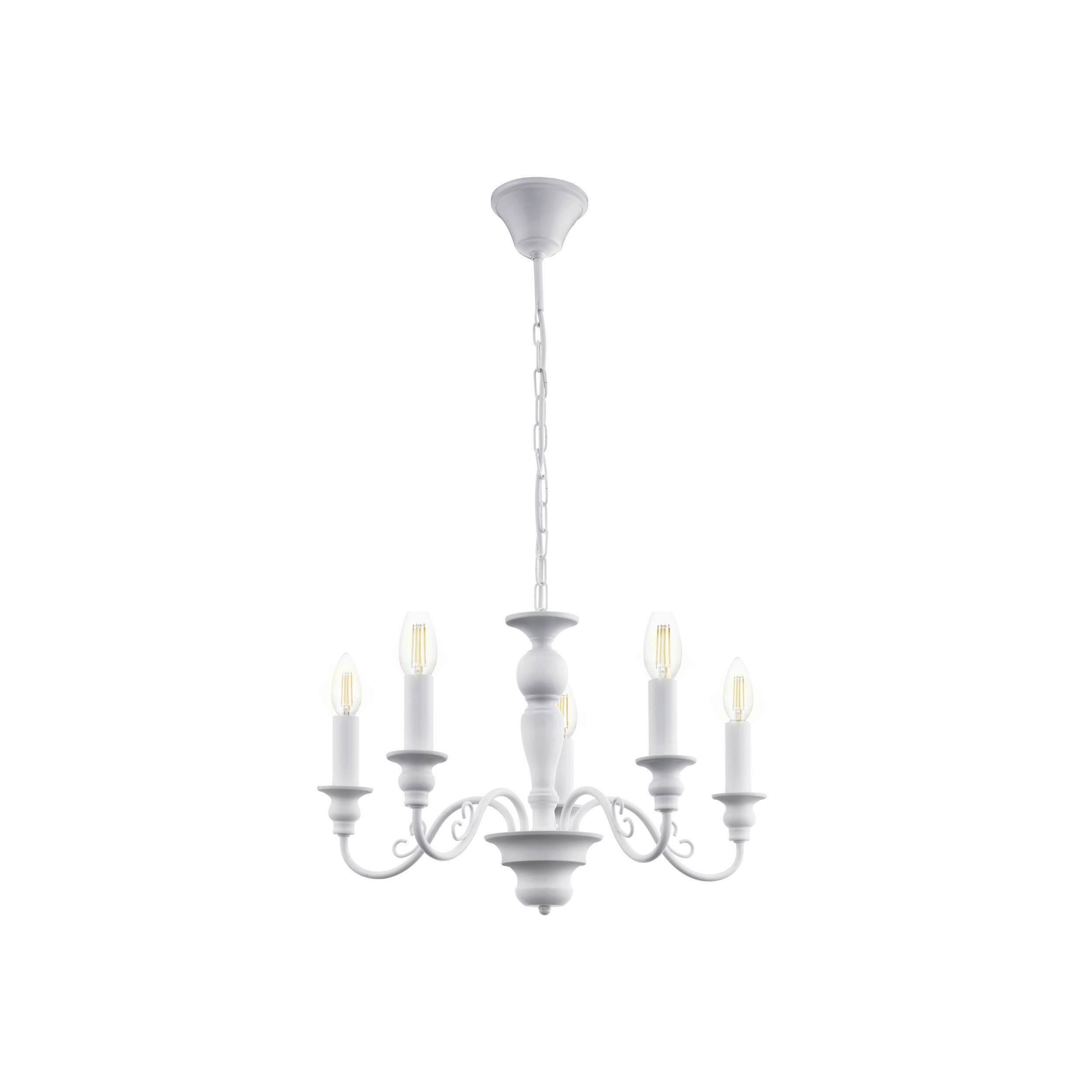 Hängeleuchte 49851 Caposile - Weiß, KONVENTIONELL, Metall (54,5/110cm) - Eglo