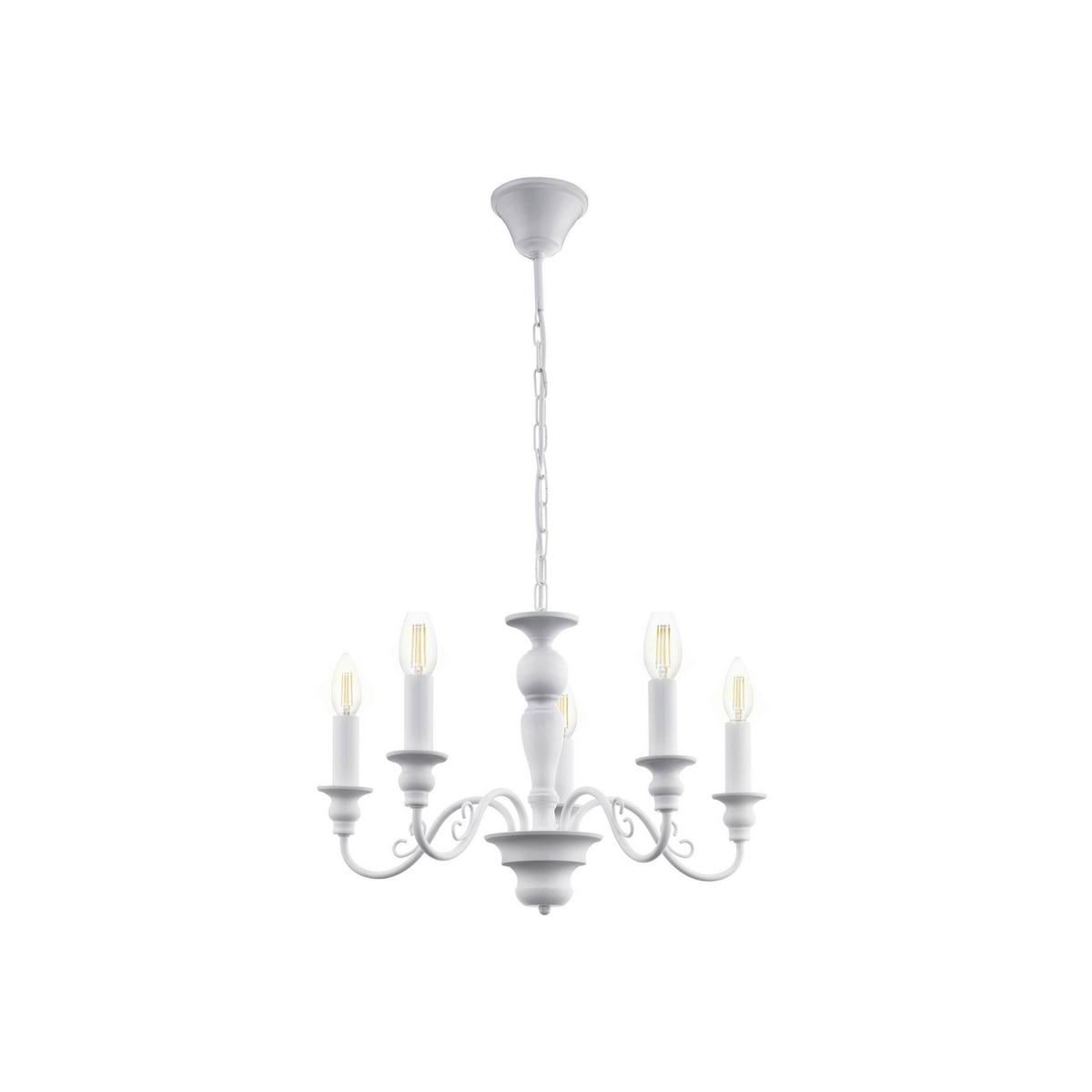 Hängeleuchte 49851 Caposile - Weiß, KONVENTIONELL, Metall (54,5/110cm) - Eglo