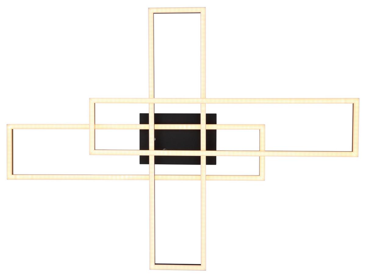 Led-deckenleuchte 67208-40g - Goldfarben/Opal, Design, Kunststoff/Metall (80/60/9.5cm) - Globo