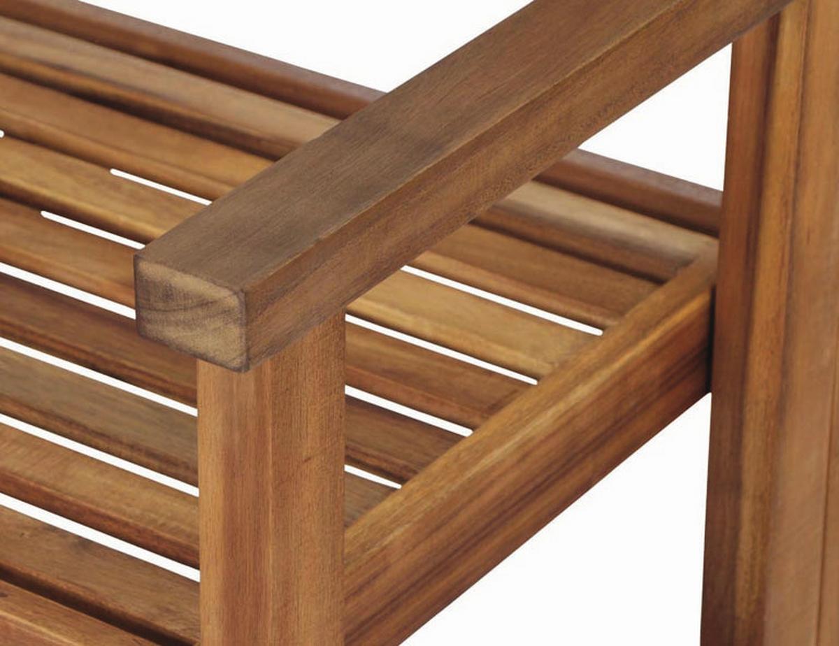 Gartenbank Holz 508761 2-Sitzer - Akaziefarben, MODERN, Holz (120/90/59,5cm) - Siena Garden