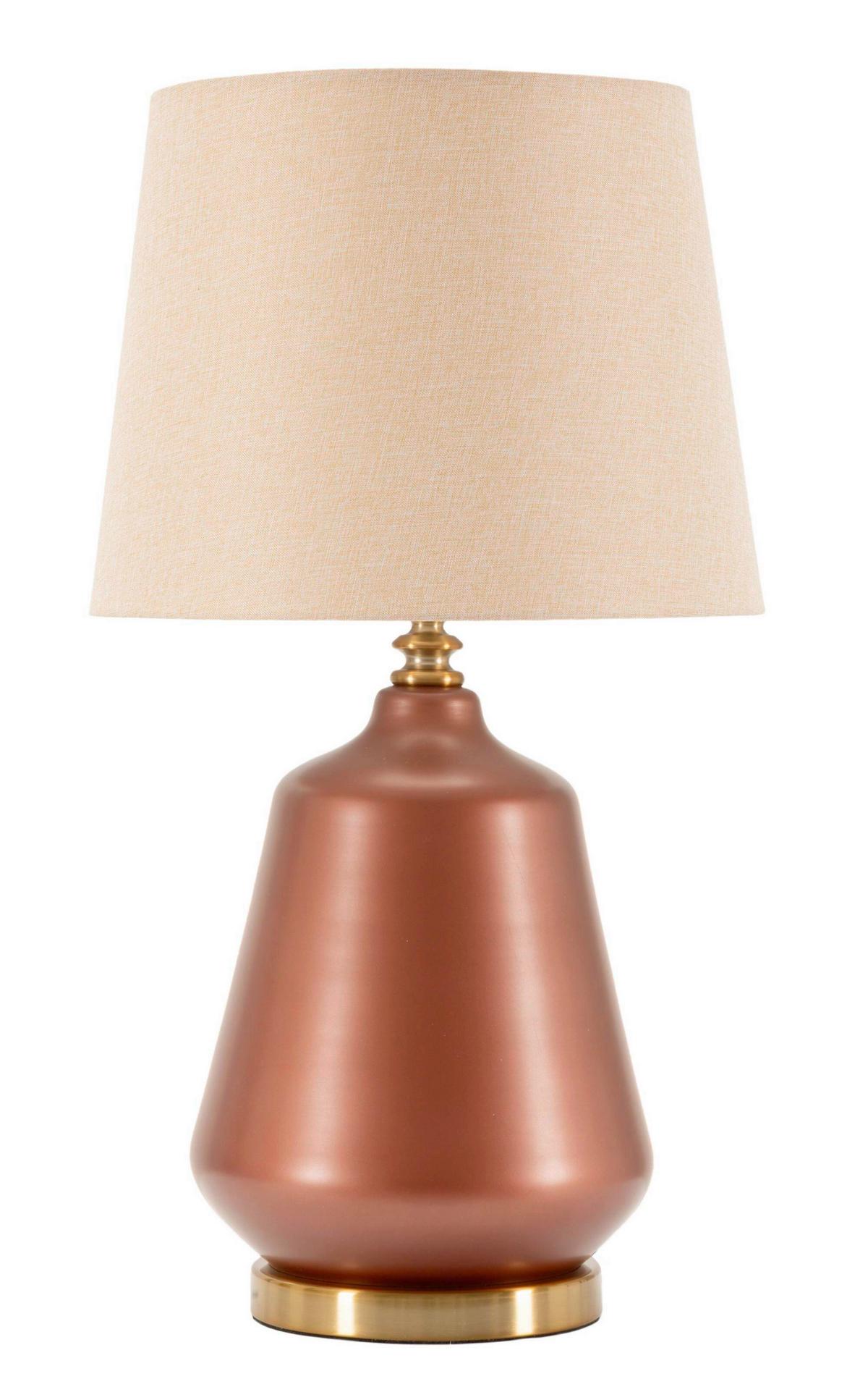 Tischleuchte Rosenthal C Braun, Goldfarben B: 35,5 Cm - Goldfarben/Braun, Basics, Glas/Textil (35.5/65/35.5cm)