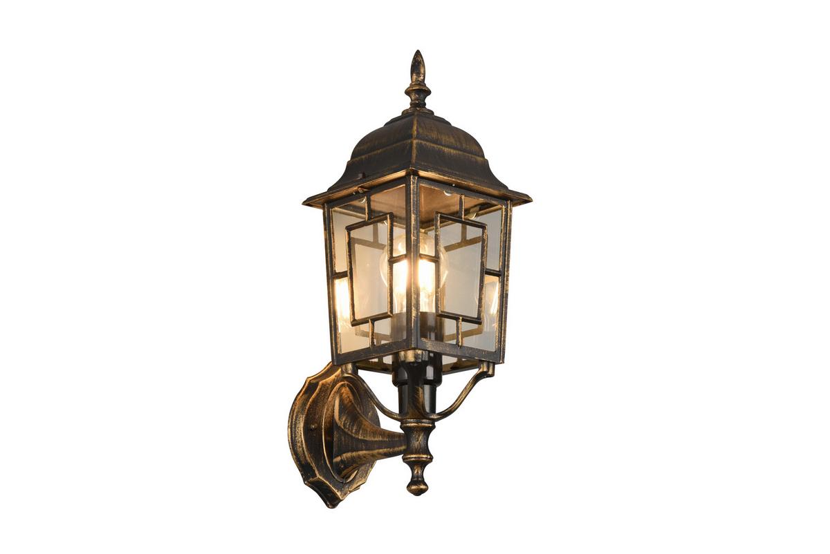 Außenwandleuchte 205960128 Volturno - Rostfarben/Transparent, KONVENTIONELL, Glas/Metall (15/19,5/41,5cm) - Trio Leuchten
