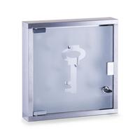 Schlüsselkasten Silberfarben B: 30 Cm - Silberfarben, Basics, Glas/Metall (30/30/6cm) - Zeller Present