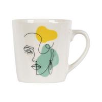 Kávésbögre Benett - sárga/fekete, Modern, kerámia (9/9cm) - Luca Bessoni