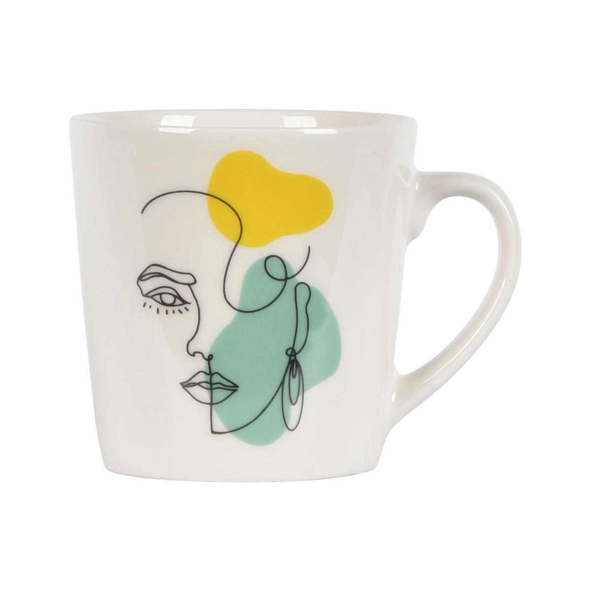 Kávésbögre Benett - sárga/fekete, Modern, kerámia (9/9cm) - Luca Bessoni