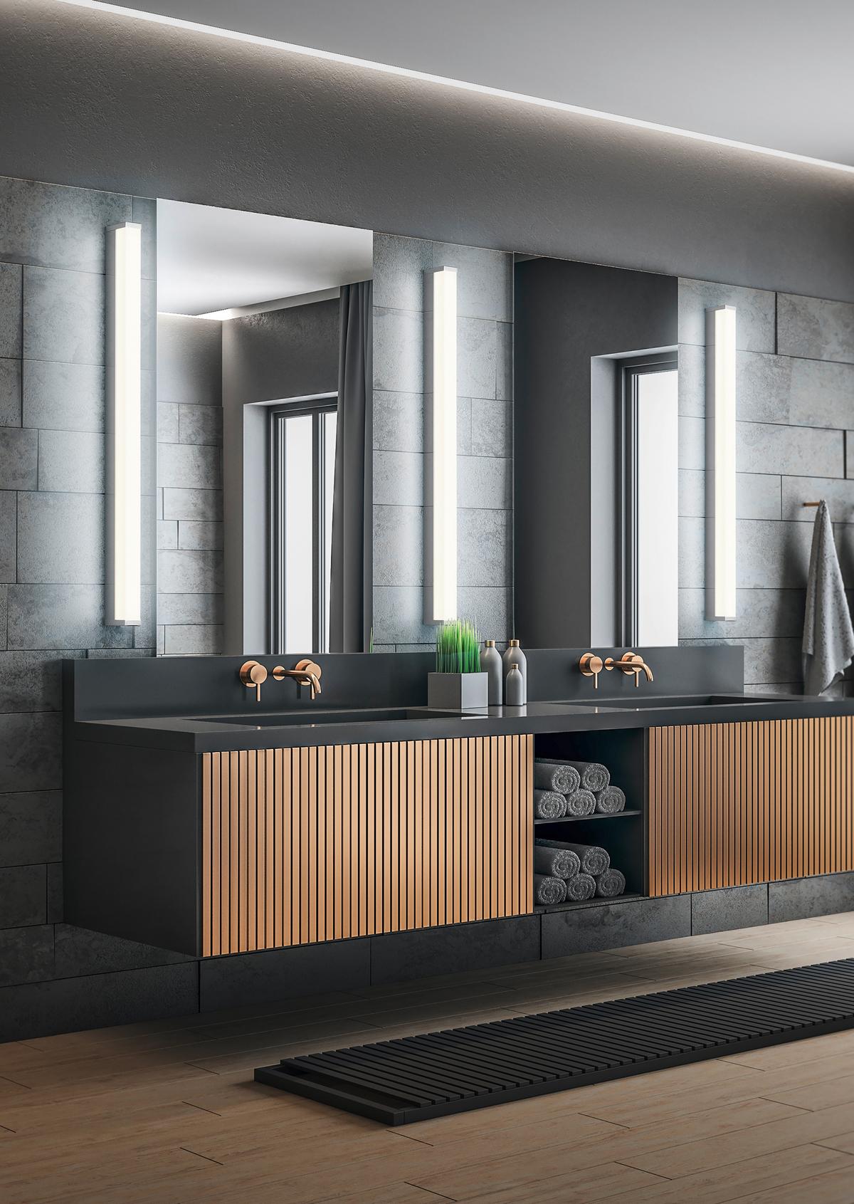 Led Bad-wandleuchte Fabio Ip44 Warmweiß/tageslichtweiß - Chromfarben/Weiß, Basics, Kunststoff/Metall (3,8/120/7,9cm) - Trio Leuchten