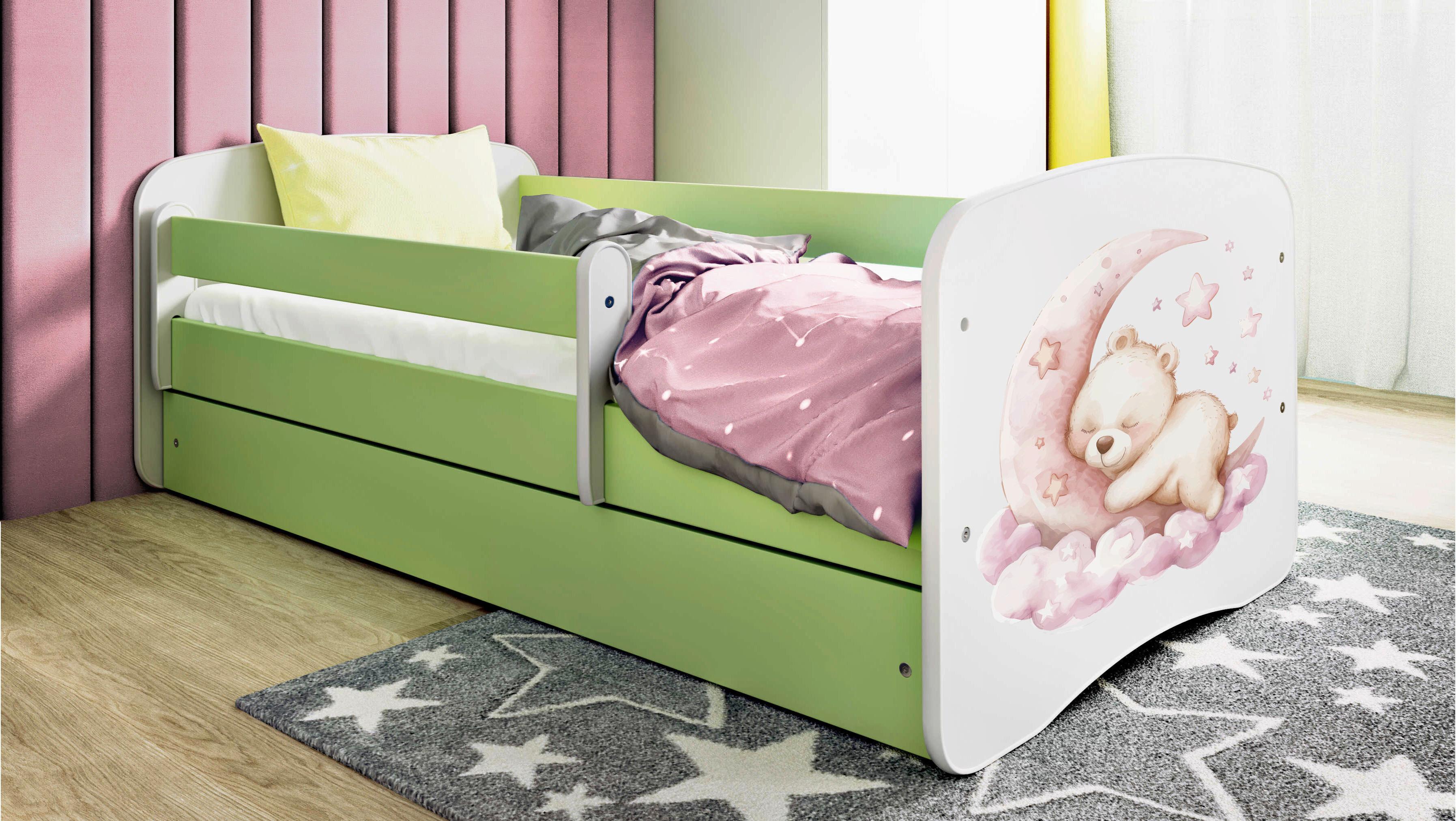 Kinder-/Juniorbett Babydreams inkl. Matratze 80x160 - Birkefarben/Weiß, MODERN, Holz/Holzwerkstoff (80/160cm) - MID.YOU