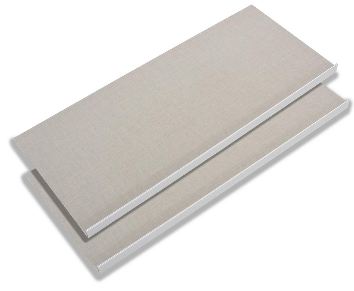 Schuhablage Universal B: 88 Cm Texline 2er-Set - Grau, Holzwerkstoff (88/16/37cm)