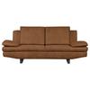 2-Sitzer-Sofa Jovanna, Cognac B: 198 cm - Cognac/Schwarz, Design, Textil (198/78/88cm) - MID.YOU