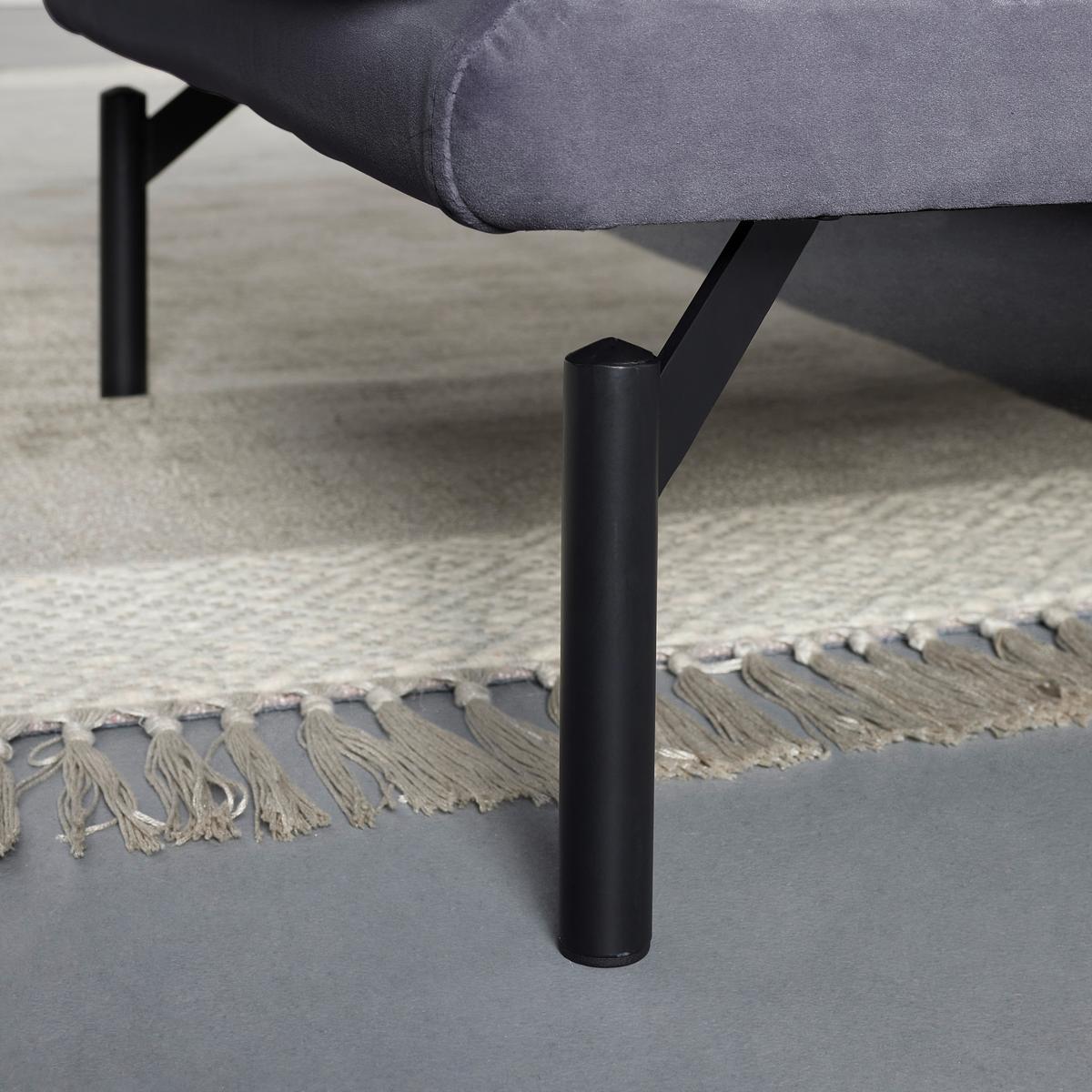 Sedací souprava ROSA šedá - šedá/černá, Moderní, kov/textil (226/84/163cm) - Bessagi Home