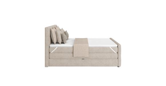 Boxspringbett mit Topper mit Bettkasten 180x200 cm Medino - Beige, KONVENTIONELL, Holz/Holzwerkstoff (180/200cm) - Luca Bessoni