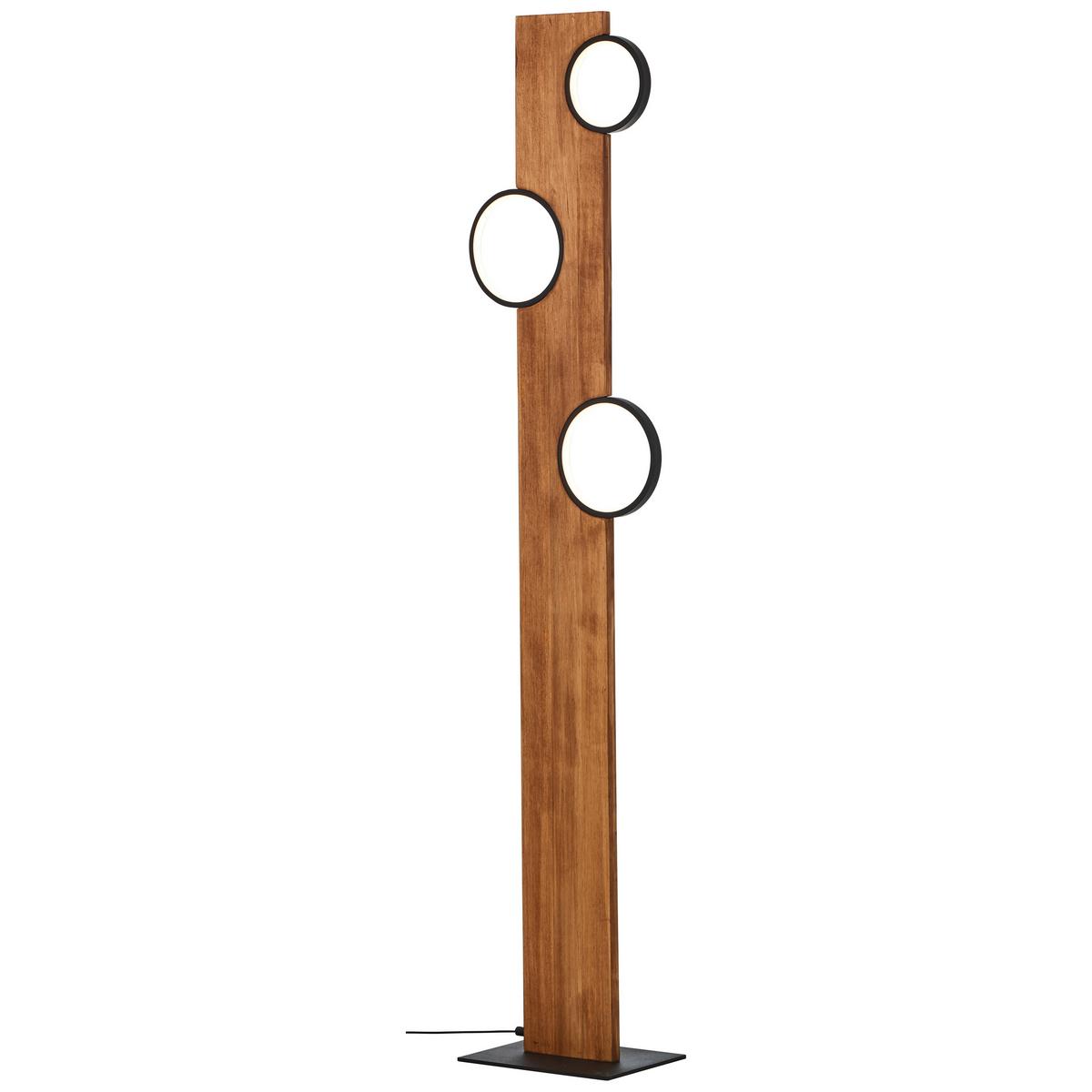 Led-stehleuchte G99935/76 Cheesy - Hellbraun/Schwarz, Natur, Holz/Metall (140,4/31,2/18cm) - Brilliant