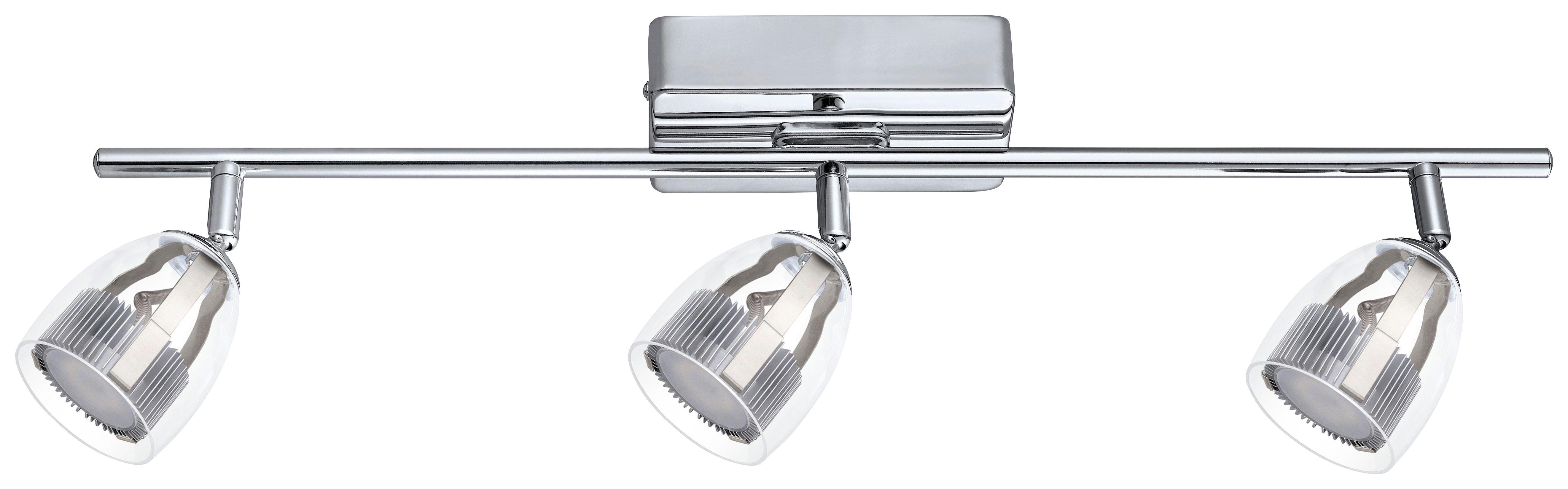 Spotleuchte Pecero - Chromfarben/Transparent, MODERN, Kunststoff/Metall (7/58cm)