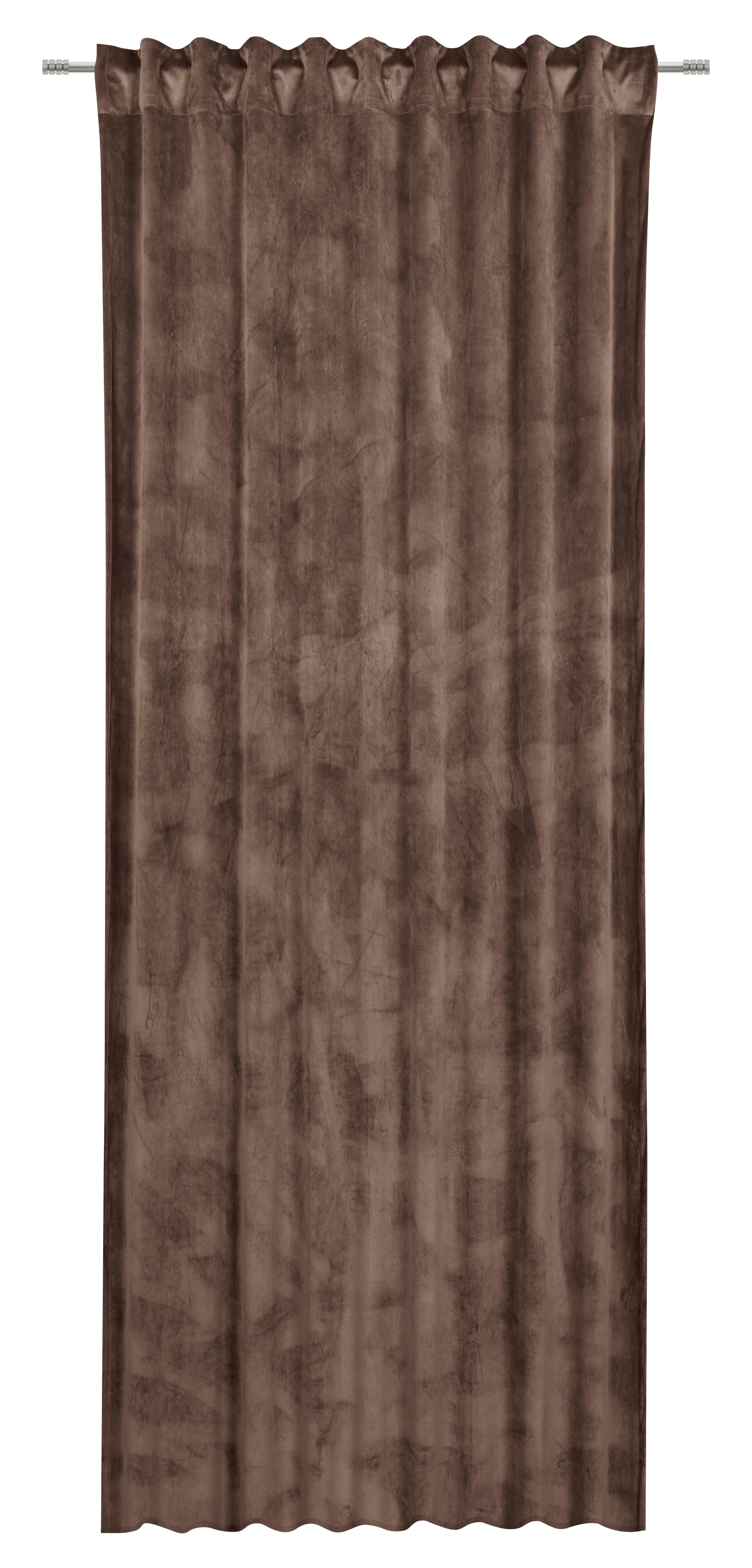 HOTOVÝ ZÁVES VIOLA - hnedá, Konventionell, textil (140/245cm) - Premium Living
