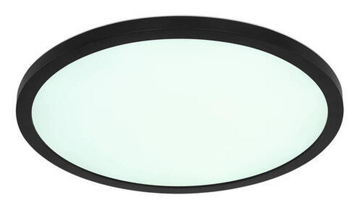LED-Deckenleuchte 41562-18brgb - Opal/Schwarz, Design, Kunststoff (29,4/2,5cm) - Globo