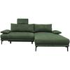 Ecksofa mit Bettkasten Lagacy 260x192 cm Webstoff Grün - Schwarz/Grün, Design, Textil (260/192cm) - MID.YOU